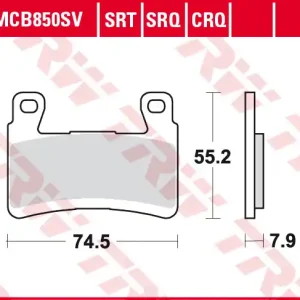 TRW ZF brzdové destičky KH265/296 sintrované STREET KAWASAKI ZX-6R 636 NINJA 13-15, ZX-6R 636 NINJA 16-17, ZX 636 G ZX6R NINJA ABS 19-, přední Luxusní