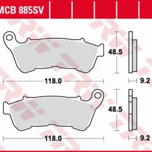 Tovární Cena TRW ZF brzdové destičky KH640 sintrované STREET HARLEY-DAVIDSON XL 883 14-19, XL 1200 14-19, přední