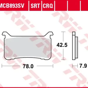 TRW ZF brzdové destičky KH700 sintrované STREET HONDA CB 1000 R 18-19, CB 1100R 17-19, CBR 1000 R FIREBLADE 17-19, VFR 800 17-19, přední Trendový