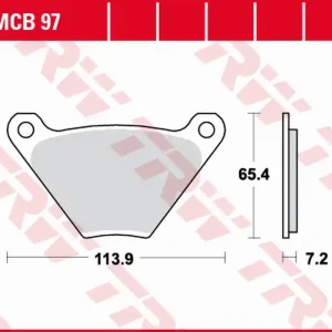Značkový TRW ZF brzdové destičky KH024/2 organické HARLEY-DAVIDSON FL/FLH/FLHS 1200, FLH/FXB/FXE/FXEF/FXS 1340 75-85 přední/zadní