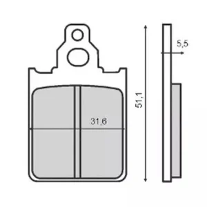 KYOTO brzdové destičky KH186 PIAGGIO/VESPA, přední Luxusní