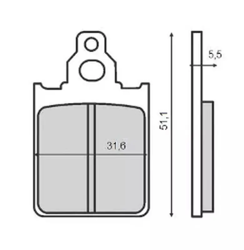 KYOTO brzdové destičky KH186 PIAGGIO/VESPA, přední Luxusní