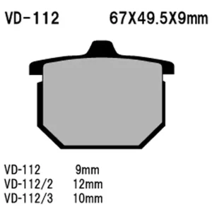 VESRAH brzdové destičky KH29 sintrované barva zlatá HONDA CX500 79-81, GL1000/1100 75-81 vyrobeno v Japonsku Hromadná Objednávka