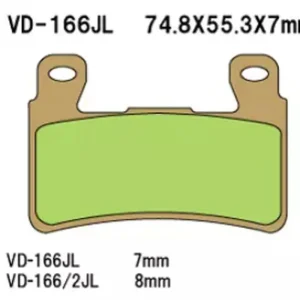 VESRAH brzdové destičky KH265 / KH296 sintrované barva zlatá HONDA CBR/VTR přední (8mm) vyrobeno v Japonsku Celosvětová Doprava