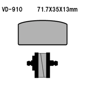 VESRAH brzdové destičky KH22 BMW R60/75/80/90/100 vyrobeno v Japonsku Ruční Výroba