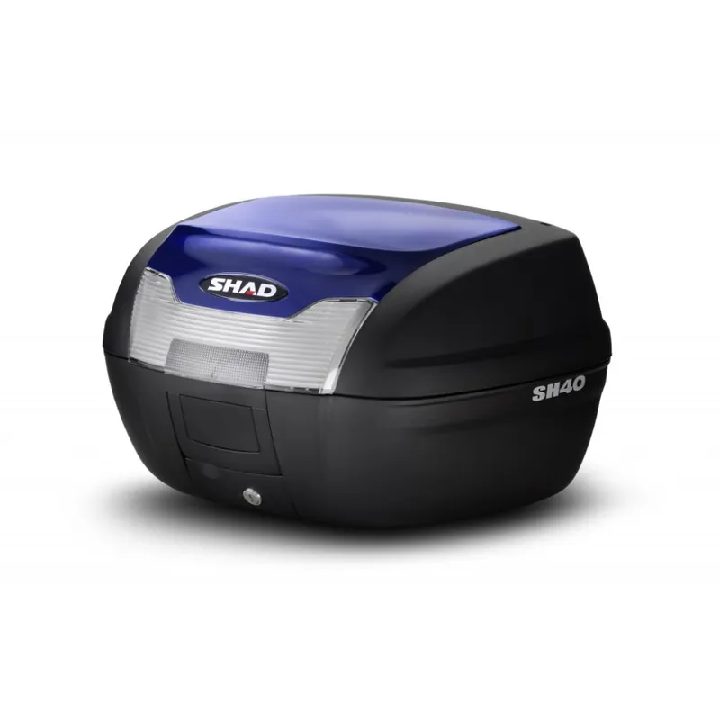 Vrchní kufr na motorku s barevným krytem SHAD SH40 modrá Top Prodej