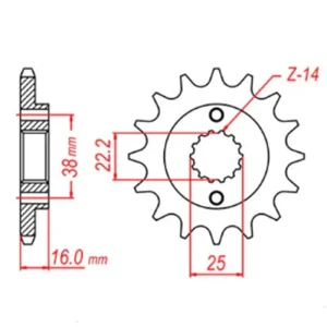 MTX PARTS řetězové kolo přední 490 15 DUCATI MONSTER 600/750/900 (JTF736.15) (řetěz 520) Tovární Cena