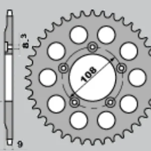 Ruční Výroba JR rozeta 1026 38 DUCATI 750 PASO 86-90, 906 PASO 90-93