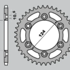 Prémiový CHT rozeta 1027 45 (735-45) DUCATI MONSTER 696 08-14 (JTR735.45) (řetěz 520)