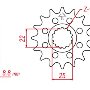 Omezená Nabídka GROSSKOPF řetězové kolo přední 1248 13 (124813) BETA 12-25, KTM 86-25, HUSQVARNA 14-25, HUSABERG 09-14, GASGAS 20-25, (JTF1901.13) (řetěz 520)