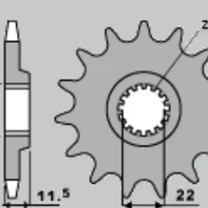 Nízká Cena CHT řetězové kolo přední 1252 14 KTM LC4 (4021-14) (JTF1902.14)