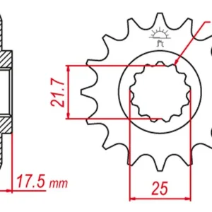 GROSSKOPF řetězové kolo přední 2041 15 HONDA CB 500 93-02, CBF500 04-10, CB 400 04-16, CBR 400 (JTF297.15) Omezená Nabídka