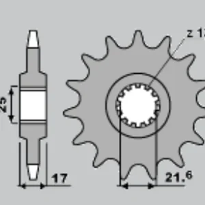CHT řetězové kolo přední 2041 15 HONDA CB 500 94-03, CBF 500 04-08 Luxusní
