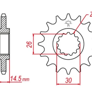 Nakupujte Hned GROSSKOPF řetězové kolo přední 2047 15 HONDA CB750F 91-03, CB 1000 18-21, VFR 800 14-20 (-1) (JTF1332.15)