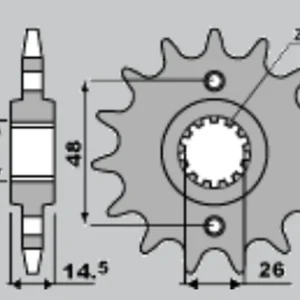 JR řetězové kolo přední 2047 15 (133215JT) HONDA CB 750F SEVEN FIFTY 92-03 Víkendová Akce