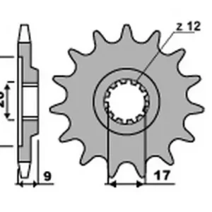 GROSSKOPF řetězové kolo přední HM CRE 50 04-06 CRE DERAPAGE06-12 SIX COMPETITION 04-07 SM DERAPAGE/SIX 04-06 (řetěz428) Sezónní Sleva