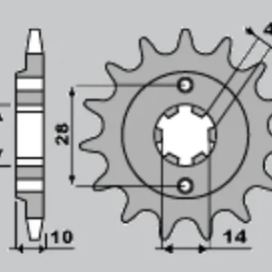 CHT řetězové kolo přední 2065 13 DERBI SENDA 50 96-99 (4032-13) (JTF1127.13) Dokud Zásoby Vydrží