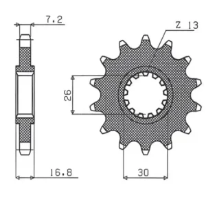 GROSSKOPF řetězové kolo přední 2068 14 HONDA CBR 600F 99-14, CBR 600RR / CBR 900RR / CBR 1000RR / CRF 1000 99-21 (-2), CBR 650F 14-21 (-1) (JTF1370.14)* (řetěz 525) Rychlé Dodání