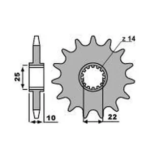 Novinka GROSSKOPF řetězové kolo přední 2070 14 TM 250/292/300/400/450/530/660 01-17 (řetěz 520)