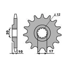 GROSSKOPF řetězové kolo přední 2074 14 HUSQVARANA CR/WR 125 97-08, BETAMOTOR 250 97-99 (JTF2074.14) Poslední Šance