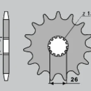 Nová Kolekce CHT řetězové kolo přední 2090 18 TRIUMPH DAYTONA 955/SPRINT ST/SPRINT GT, SPEED TRIPLE/TIGER 1050 05-21, DAYTONA 1200 91-96, TROPHY 1200 91-03, TIGER 955 01-08 (JTF1180.18)