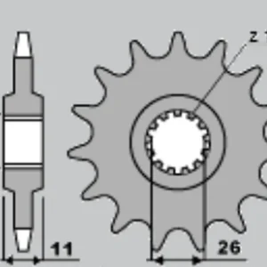 Finální Výprodej CHT řetězové kolo přední 209 13 CAGIVA 50 (209-13)