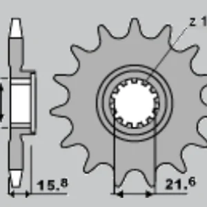 Trendový JR řetězové kolo přední 2093 15 KAWASAKI ZX 6R 98-02 (153515JT)
