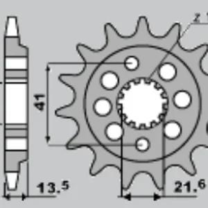 CHT řetězové kolo přední 2099 15 (A4254043150) (JTF1307.15) HONDA XR 650 00-07 Ověřený