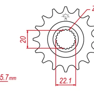 GROSSKOPF řetězové kolo přední 2103 11 GAS GAS EC 250/300/450F 11-15, YAMAHA YZ 125, YZ250F 01-25, WR 250F 01-25 (E250-13 (-2) (JTF1590.11) Značkový