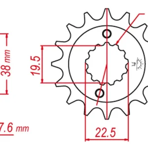 GROSSKOPF řetězové kolo přední 2116 15 SUZUKI LTR 450 06-10, LTZ 400 03-12, RMX 450 10-13, KAWASAKI KFX 400 03-06, HYOSUNG TE 450 (JTF1401.15) (+1) (řetěz 520) Výhodná Nabídka