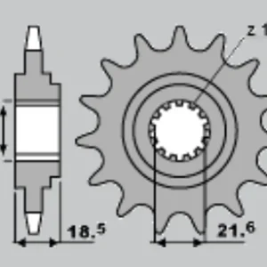 CHT řetězové kolo přední 2119 14 (A4254065141) KAWASAKI Z750/Z800 Kup Teď