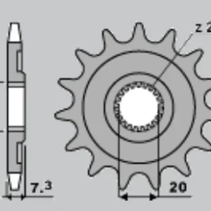 CHT řetězové kolo přední 2120 12 HONDA CRF 250 04-17, CR 125 04-07 (JTF1323.12) Expresní Doručení