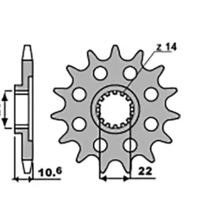 Profesionální GROSSKOPF řetězové kolo přední MV AUGUSTA 910/920/989/990/1000
