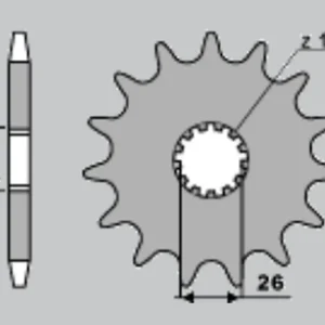 CHT řetězové kolo přední 2130 16 TRIUMPH BONEVILLE 800 01-11, 800 AMERICA 02-07, 800 SPEEDMASTER 03-05, 865 BONEVILLE 08--11, 865 SPEEDMASTER/SCRAMBLER 06-11, (JTF1183.16) Top Prodej