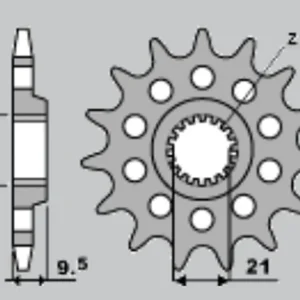 Akční Nabídka JR řetězové kolo přední 2133 14 SUZUKI RMZ 450 05-13 (JTF1441.14)