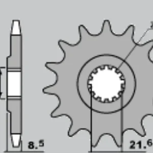 Hromadná Objednávka CHT řetězové kolo přední 2137 14 KAWASAKI Z1000 07-15, ZX10R (-1)