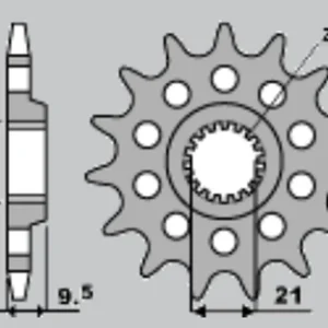 Nová Kolekce JR řetězové kolo přední 2137 15 (153715JT) KAWASAKI ZX 10R 06-08