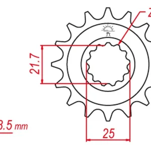 Levný GROSSKOPF řetězové kolo přední 2137 16 KAWASAKI ZX -R 02-03, s 1000 03-06, ZX-10R 04-20 (-1), ZX-10RR 17-19 (-1), KLV 1000 04-06 (-1) (JTF1537.16)