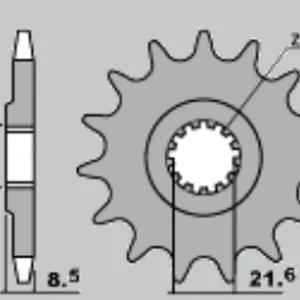 JR řetězové kolo přední 2137 16 KAWASAKI s 1000 03-08 (JTF1537.16) Akce