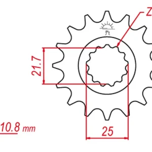 GROSSKOPF řetězové kolo přední 2142 16 YAMAHA YZF R6 06-20 (JTF1586.16) Záruka V Ceně