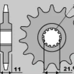 CHT řetězové kolo přední 2142 16 YAMAHA R6 06-14 (525) Super Cena