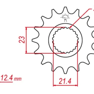 Odeslání Ihned GROSSKOPF řetězové kolo přední 2149 14 YAMAHA XG 250 TRICKER 05-07, XT 250 08-21, YBR250 07-11 (JTF1594.14) (-1)