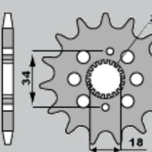 JR řetězové kolo přední 2157 14 HONDA CRF 150R 07-09 Záruka V Ceně