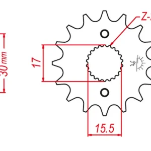 Velkoobchod GROSSKOPF řetězové kolo přední 2157 15 CRF 150R 07-22 (JTF1256.15)
