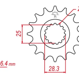 Nakupujte Hned GROSSKOPF řetězové kolo přední 2168 14 (216814) YAMAHA YFZ 450 09-19, YFM 700 raptor 06-19 (JTF1592.14) (řetěz 520)
