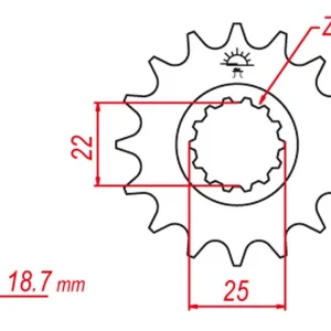 GROSSKOPF řetězové kolo přední 2254 15 DUCATI 1200 MULTIstrada 10-20 (JTF743.15) Poslední Šance