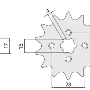 Víkendová Akce CHT řetězové kolo přední 261 13 HONDA MBX/MTX 50 (4009-13)
