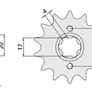 CHT řetězové kolo přední 267 14 HONDA XL 350R (287-14K) (JTF1263.16) Horká Nabídka