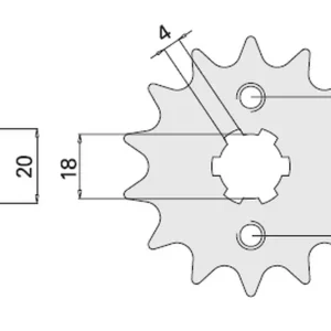 CHT řetězové kolo přední 273 13 (A4250328131) (328-13) HONDA XL-R 125/200 81-00 Celosvětová Doprava