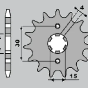Akce JR řetězové kolo přední 274 15 (27415JT) HONDA MTX 80 R2